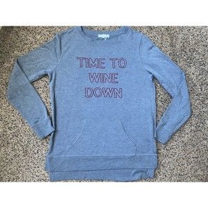 C Wonder “Time to Wine Down” French Terry Tunic Size Small